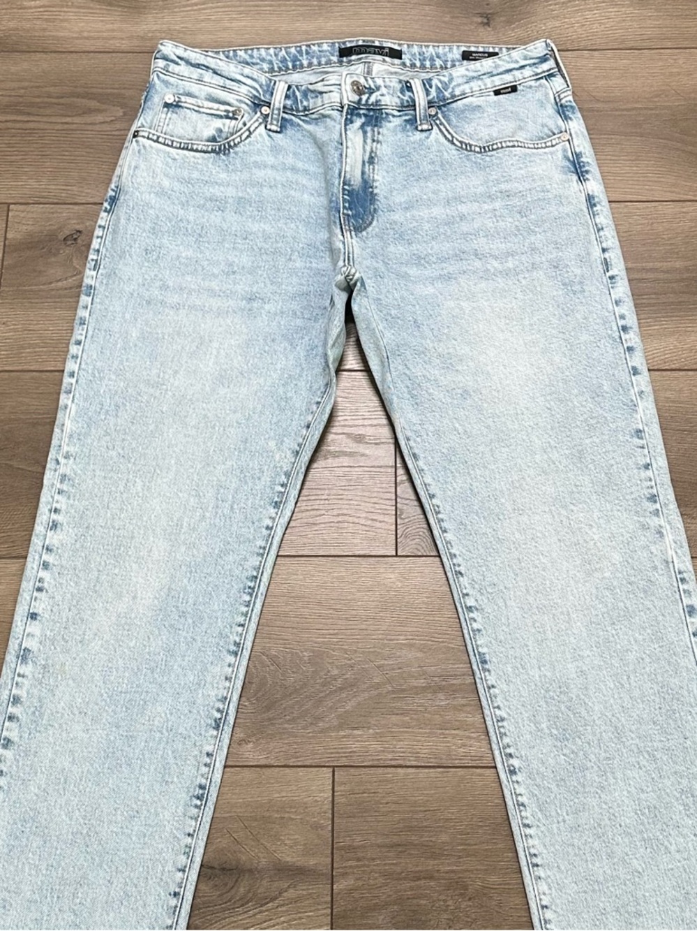 Mavi Marcus 31” Slim Straight Leg Stretch Light Wash Blue Jeans Size 34 - Picture 2 of 13